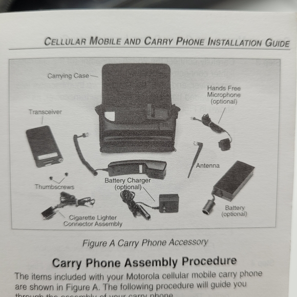 VINTAGE | Motorola Cellular Mobile & Carry Phone & carry case SCN2744A - Picture 9 of 15
